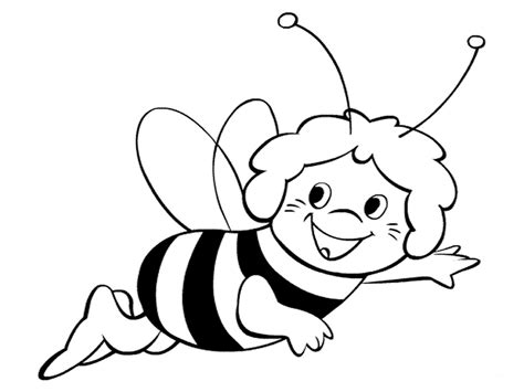 coloring bee clipart