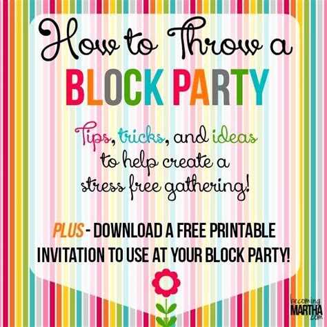 block party flyer templates   block party invitations party