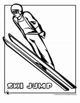 Coloring Ski Pages Olympic Skiing Jump Olympics Clipart Winter Cliparts Clip Jumping Activities Sports Kids Jr Library Bobsled Hockey Printable sketch template