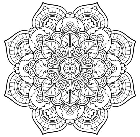 printable kaleidoscope coloring pages  adults  getdrawings