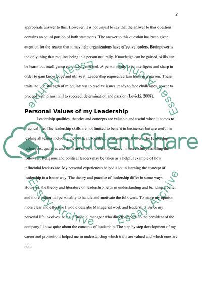 personal philosophy  leadership essay  topics