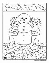 Winter Hidden Pages Snowman Coloring Activity Easy Kids Printable Printables Spy Color Activities Friendly Worksheet Woojr Choose Board sketch template
