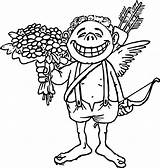 Coloring Cupido Flower Wecoloringpage Pages Character sketch template