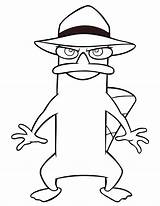 Perry Platypus Weeknd Agent Coloringhome sketch template