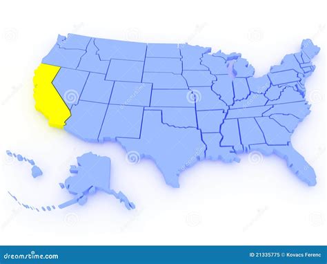 map  united states state california royalty  stock photo image