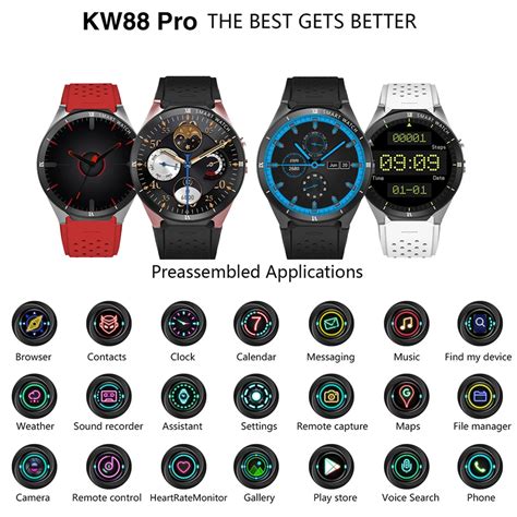 kingwear kw pro  smartwatch phone android  quad core ghz smartwatch kw pro gb gb