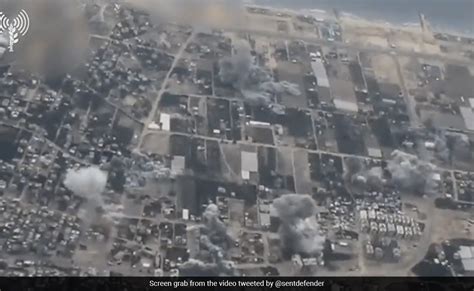 israel hamas war gaza strip drones video israeli drone footage claims attack  hamas hideouts