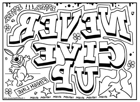 printable graffiti coloring pages quotes