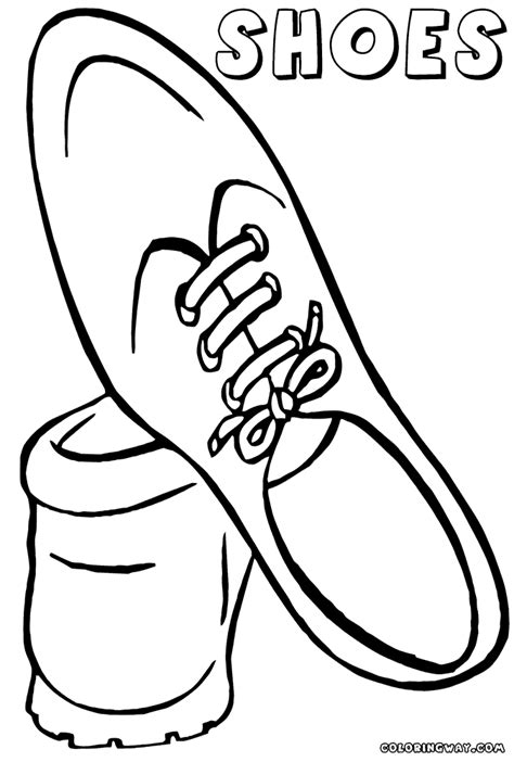 running shoes coloring sheet coloring pages