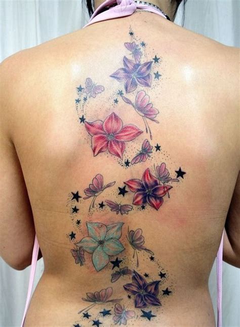 beautiful full back flower tattoos for women tattooz beautiful flower tattoos butterfly