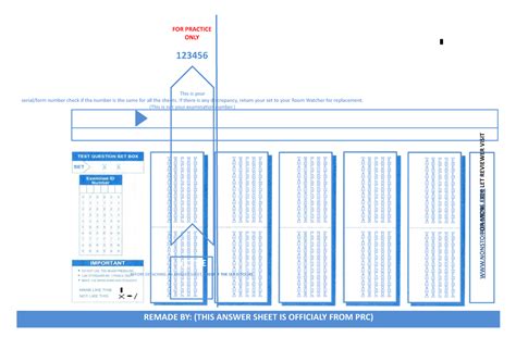 scantron sheet   version  remade   answer sheet