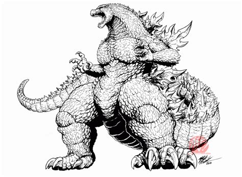 godzilla coloring page  kids   adults coloring home