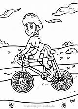 Fahrrad Fahren Malvorlage Malvorlagen Malen Bastelvorlage Mewarnai Ausmalbild Seite Ausdrucken Kinderbilder Vorlage Sepeda Naik sketch template