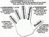 Fingers Prayers Pray Rule Scriptures sketch template