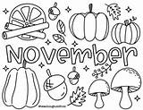 November Noviembre Coloring Colorear Para Hoja Followers sketch template