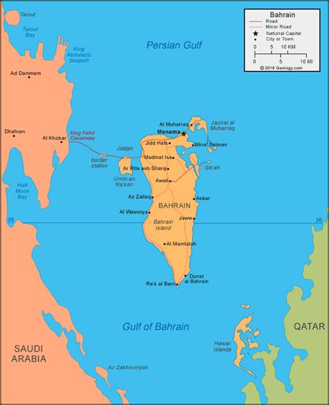 bahrain map  satellite image
