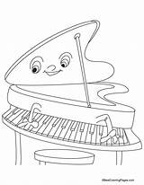 Piano Coloring Pages Keyboard Kids Electric Results Template sketch template