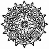 Mandala Coloring Printable Pages Adults Psychedelic Zentangle Instant Mandalas Similar Items Etsy Colouring sketch template