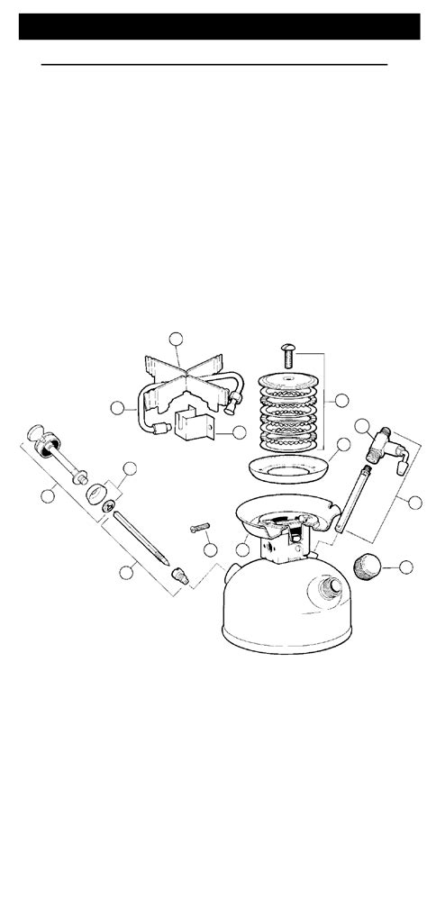 coleman gas stove  diagram  parts list  coleman stove parts diagram wiring diagram