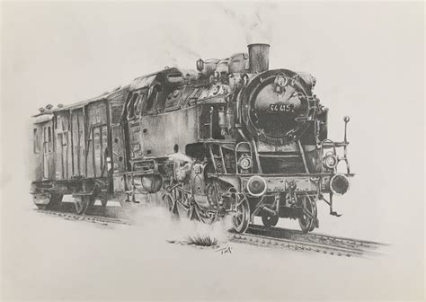 steam engine   pencil drawing steam trains train steam engine