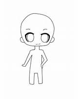 Template Chibi Base Body Pages Girl Coloring Deviantart Dolls Templates sketch template