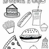 Unhealthy Food Coloring Pages Getcolorings Color sketch template