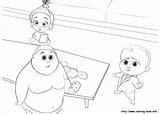 Coloring Boss Baby Pages Printable Triplets Template Everfreecoloring sketch template