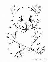 Dot Valentine Coloring Pages Bear Connect Dots Teddy Print Beloved Hellokids Printable Kids Valentines Visit Game sketch template