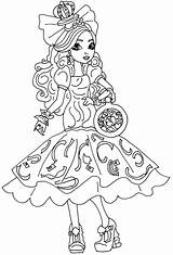 Ever After High Coloring Pages Wonderland Apple Way Madeline Printable Too Color Queen Cerise Hood Hatter Dragon Raven Games Getdrawings sketch template