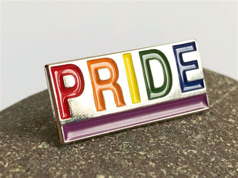 Pride Pin Rainbow Enamel Metal Lapel Pin Badge Lgbt Etsy