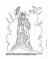 Liberty Statue Coloring Pages Drawing Symbols Printable Usa Sheet American Places Printables Print Patriotic Face History Flag Activities Printing Help sketch template