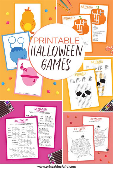 halloween printable games  printables fairy
