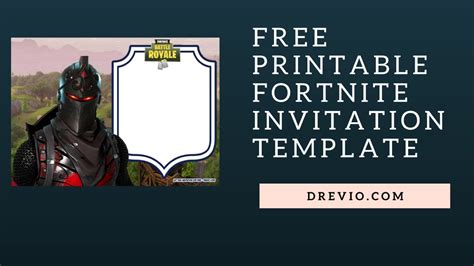 printable fortnite birthday invitation templates updated