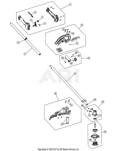 mtd cdc  parts diagram  trimmer assembly