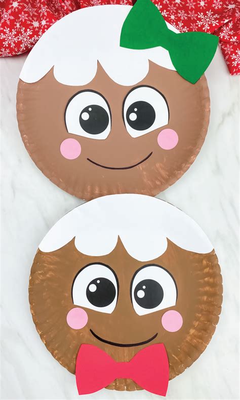 paper plate gingerbread man craft  template