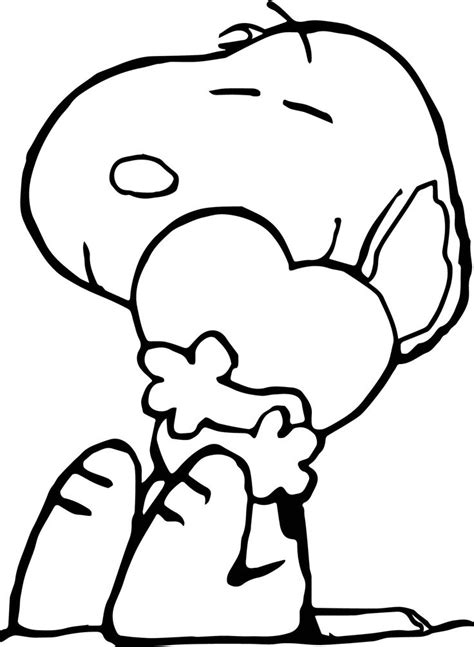 snoopy valentines day coloring page wecoloringpagecom snoopy