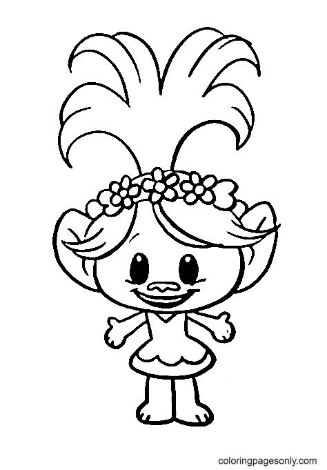 princess poppy trolls coloring page  printable coloring pages