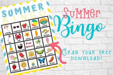 summer bingo  printable confessions  parenting
