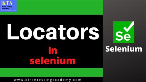 locators  selenium   locators  selenium  selenium identifies elements youtube