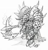 Warcraft Lich Creativeuncut Wrath Tauren Colorir sketch template