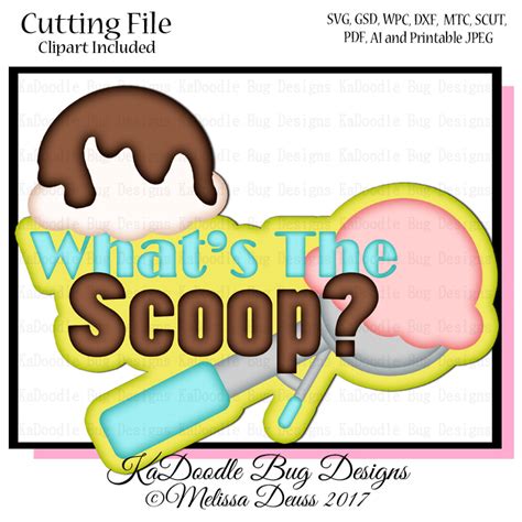 whats  scoop title svg cut file paperpiecing scrapbooking digital