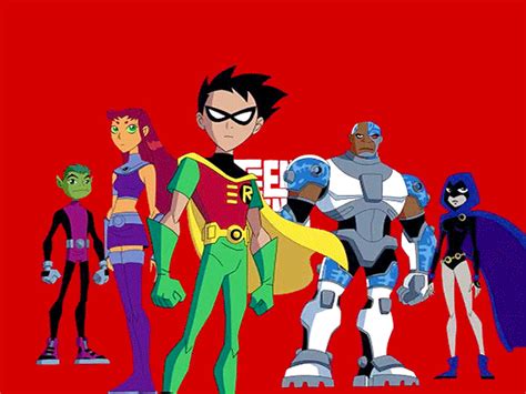 Cartoons Cyborg Raven Robin Starfire Teen Titans Tv
