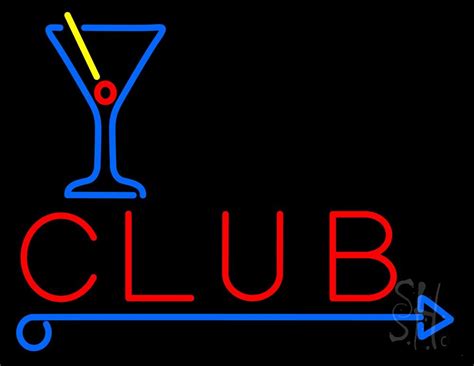 club  martini glass led neon sign club neon sign  neon