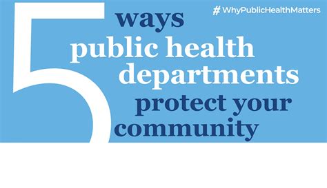 infographic 5 ways public health departments protect your community
