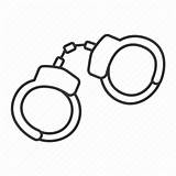 Handcuffs Enforcement sketch template