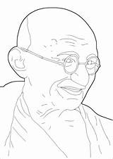 Gandhi Mahatma Colorir Ausmalbilder Gandhiji Ausmalbild Imprimir Drukuj sketch template