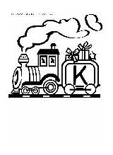 Alphabet Coloring Train Pages Book Kids Print Printable sketch template