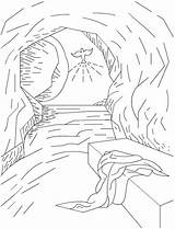 Resurrection Jesus Drawing Coloring Tomb Empty Getdrawings Paintingvalley Drawings Pages Open Christ sketch template