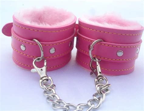 1pair Comfy Sexy Toy Plush Handcuffs Pu Leather Handcuffs For Sex