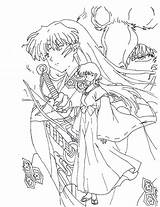 Coloring Pages Inuyasha Lineart Badguys Cute Anime Akera Tseng Deviantart Colorare Da Book Colouring Print Children Printable Printablecolouringpages Adult Color sketch template